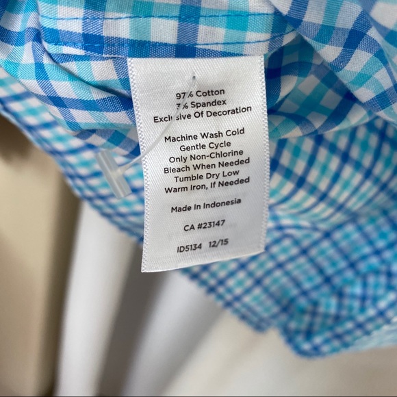 Talbots Tattersall Plaid Check Sleeveless Shirt - Picture 4 of 4